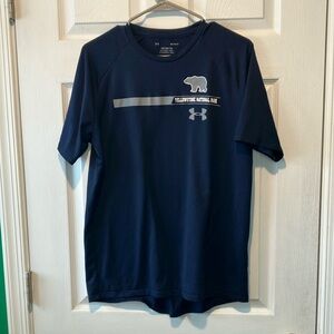 Yellowstone park Under Armour Navy Blue Men's T-Shirt medium national parks